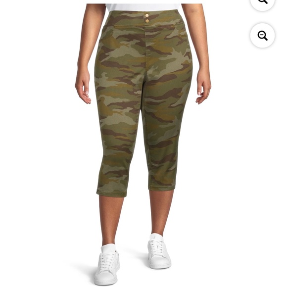 Terra and Sky Women’s Plus Size High Waist Camo Jeggings Size 3X (24W-26W) NWT - Picture 3 of 12